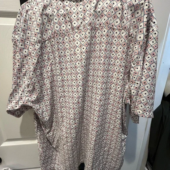 Abercrombie & Fitch Men's Shirt with Red and Blue Pattern - Picture 3 of 3